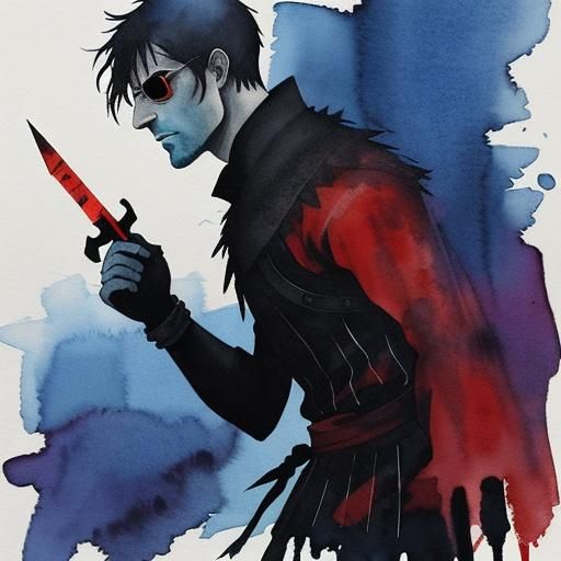 Macbeth Silhouette in Watercolours