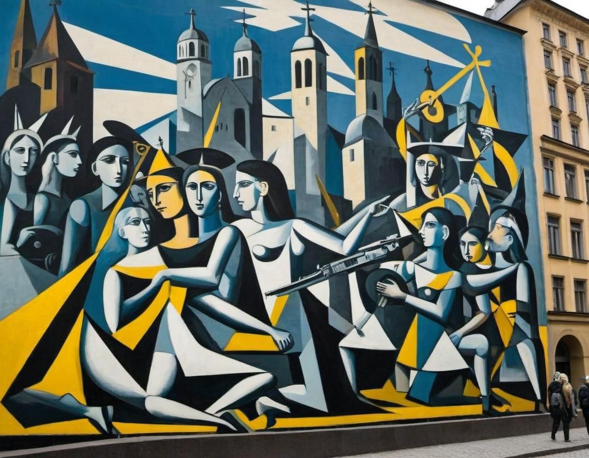 Kyiv Anti-War Mural after Picasso's Guernica