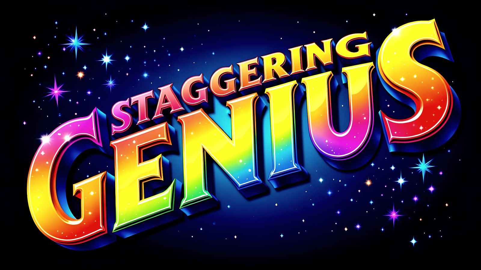 Staggering Genius Illustrated with Rainbow Colors