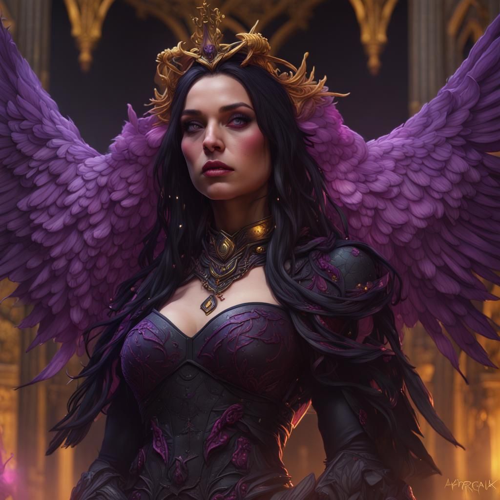 Raven Queen in Dark Fantasy Style