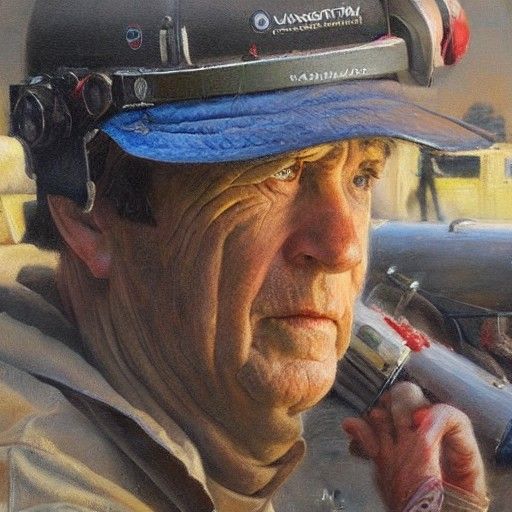 Autistic Person in Oil Painting Style