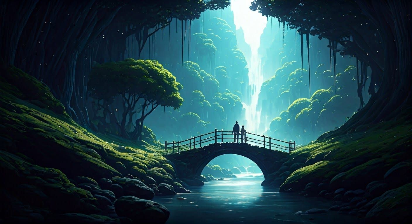 Fairyland River Dreamscape in Detailed Matte Painting