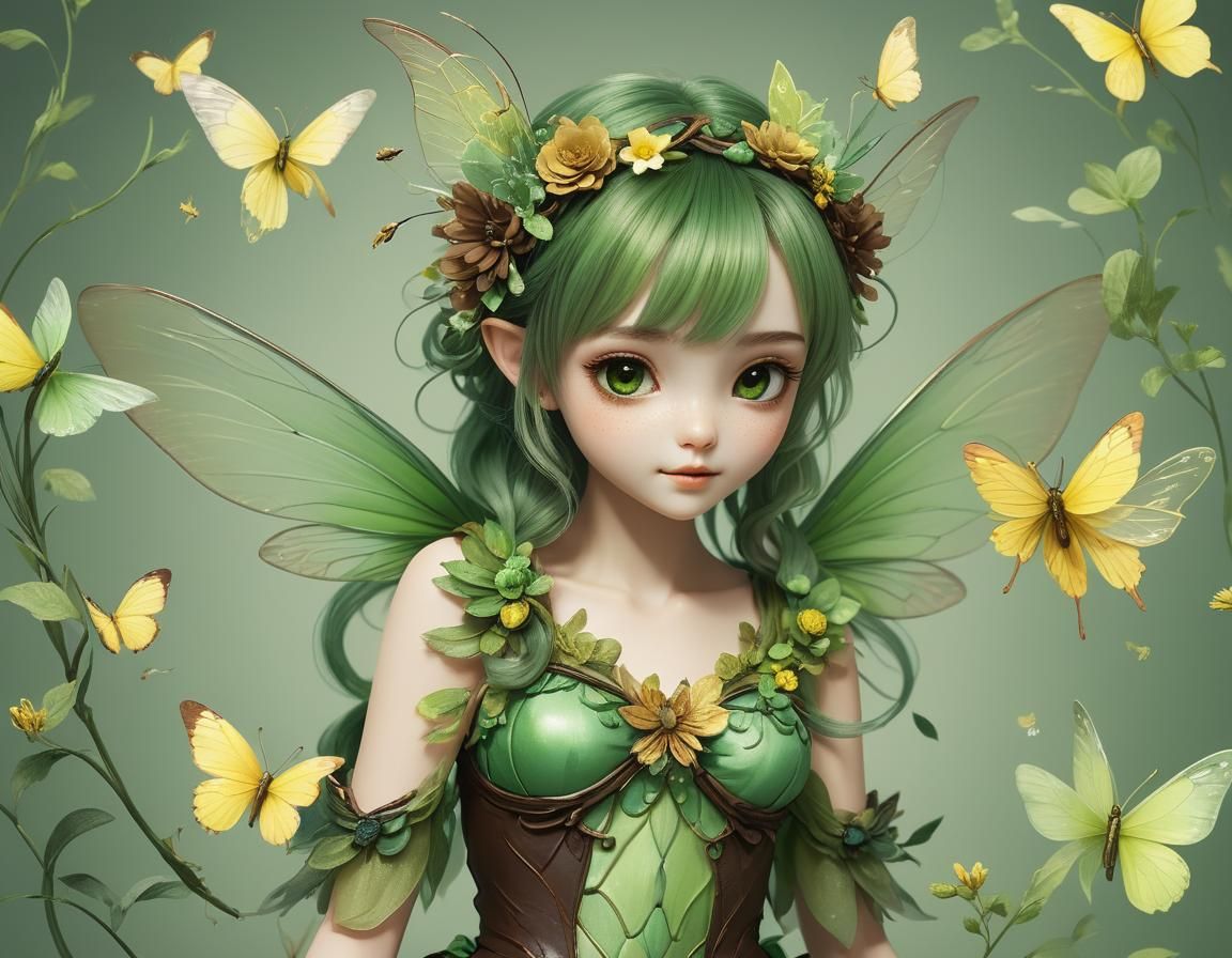 Calming Fairycore Scene with 3D Shading