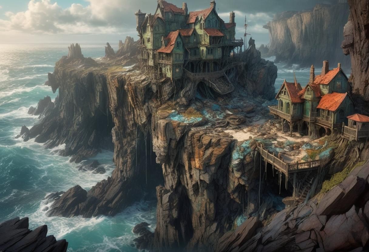 Elven Home on Ocean Cliff