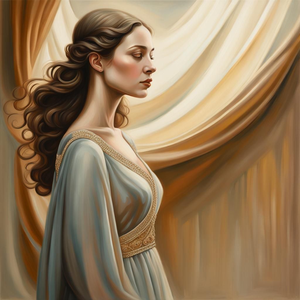 Elegant Feminine Portrait in Earthy Tones