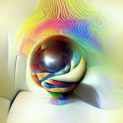 Vibrant Psychedelic Sphere with Intricate Patterns