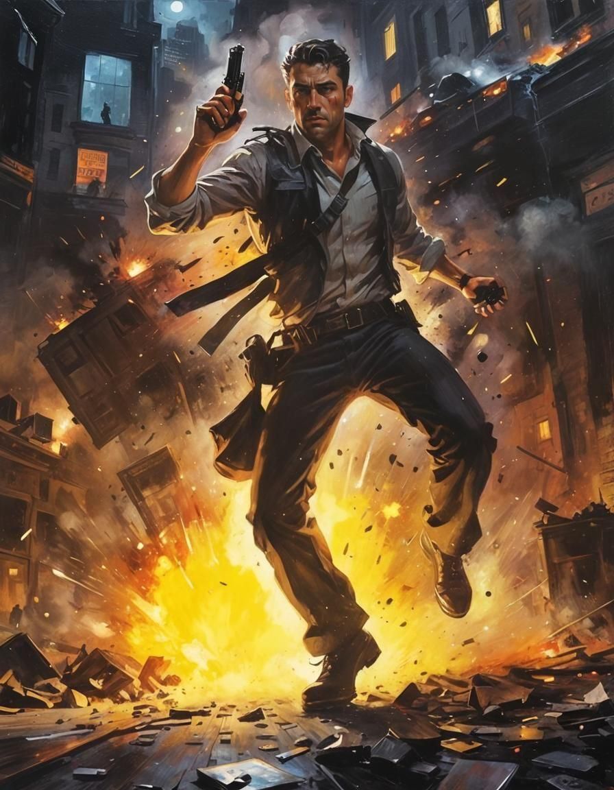 Noir Night: Explosion at Robbery Scene