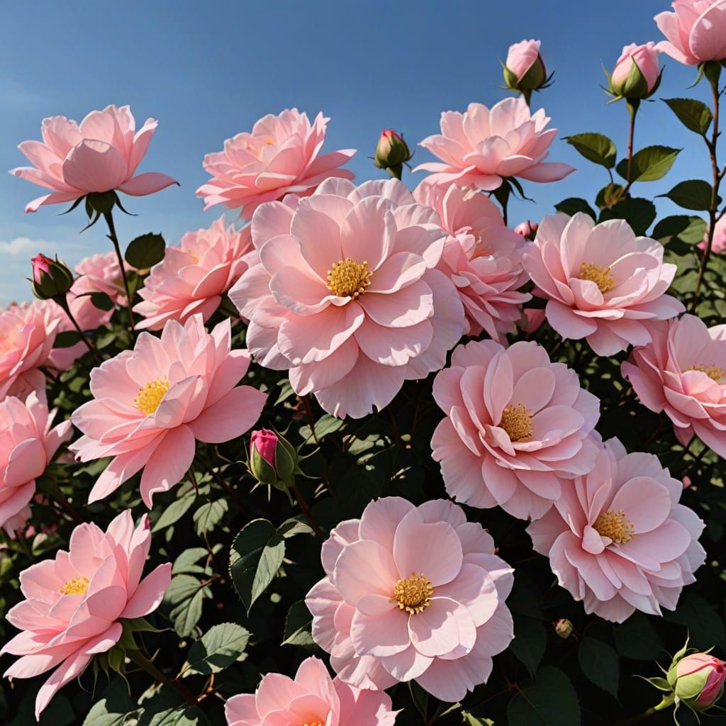 Dreamy Pink Sky: A Pastel Landscape