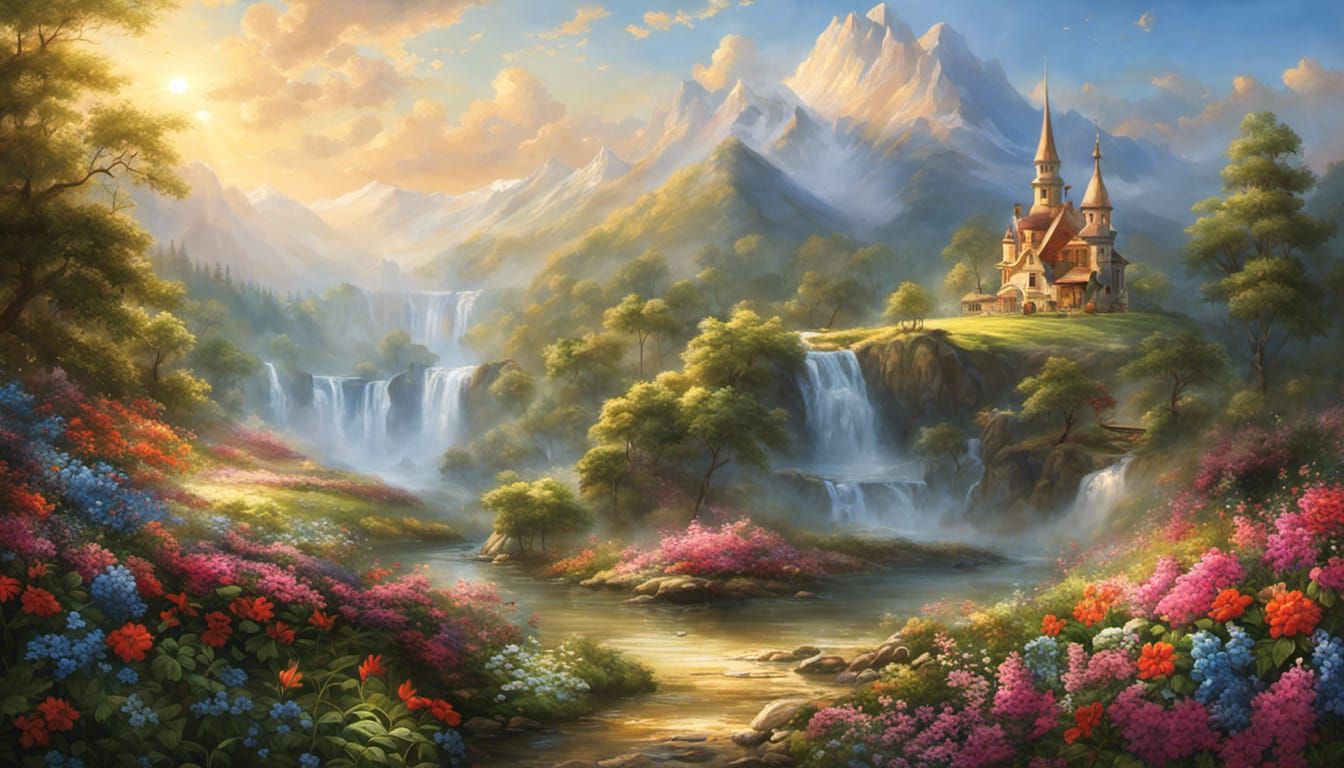 Ocean Princess with Butterflies: Hyperdetailed Fantasy Art