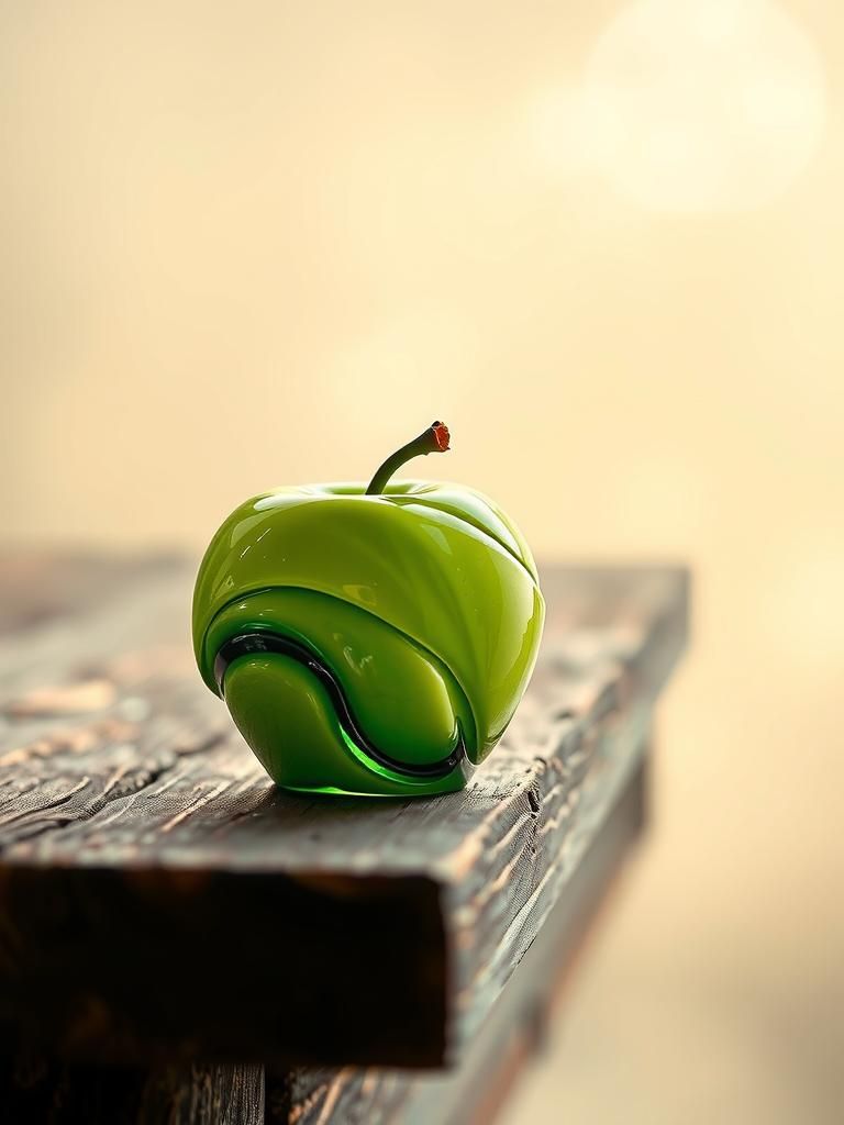 Melting Green Apple: Molten Glass Art