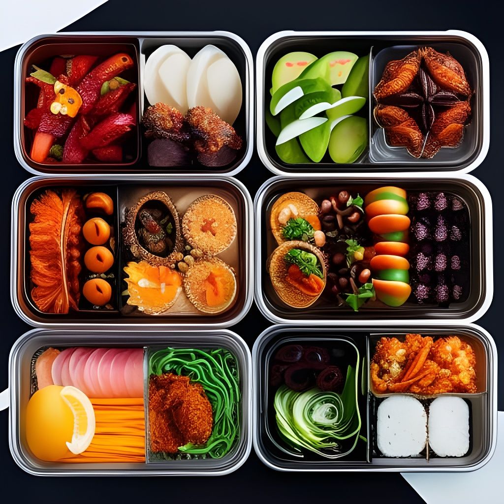 Intricately Detailed Bento Box: Photorealistic Digital Art