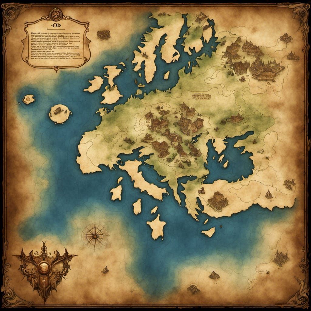 Fantasy World Map for DnD Exploration