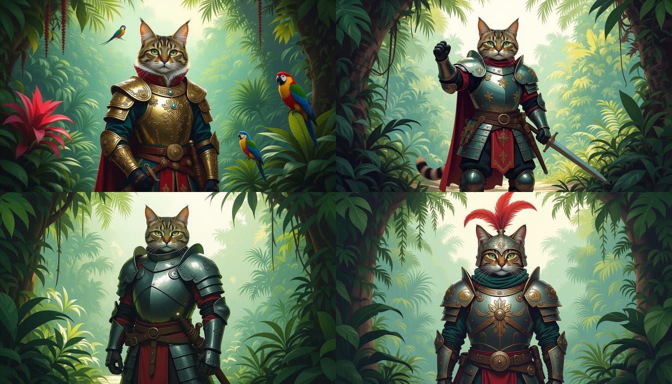 Cat Conquistador Exploring New World