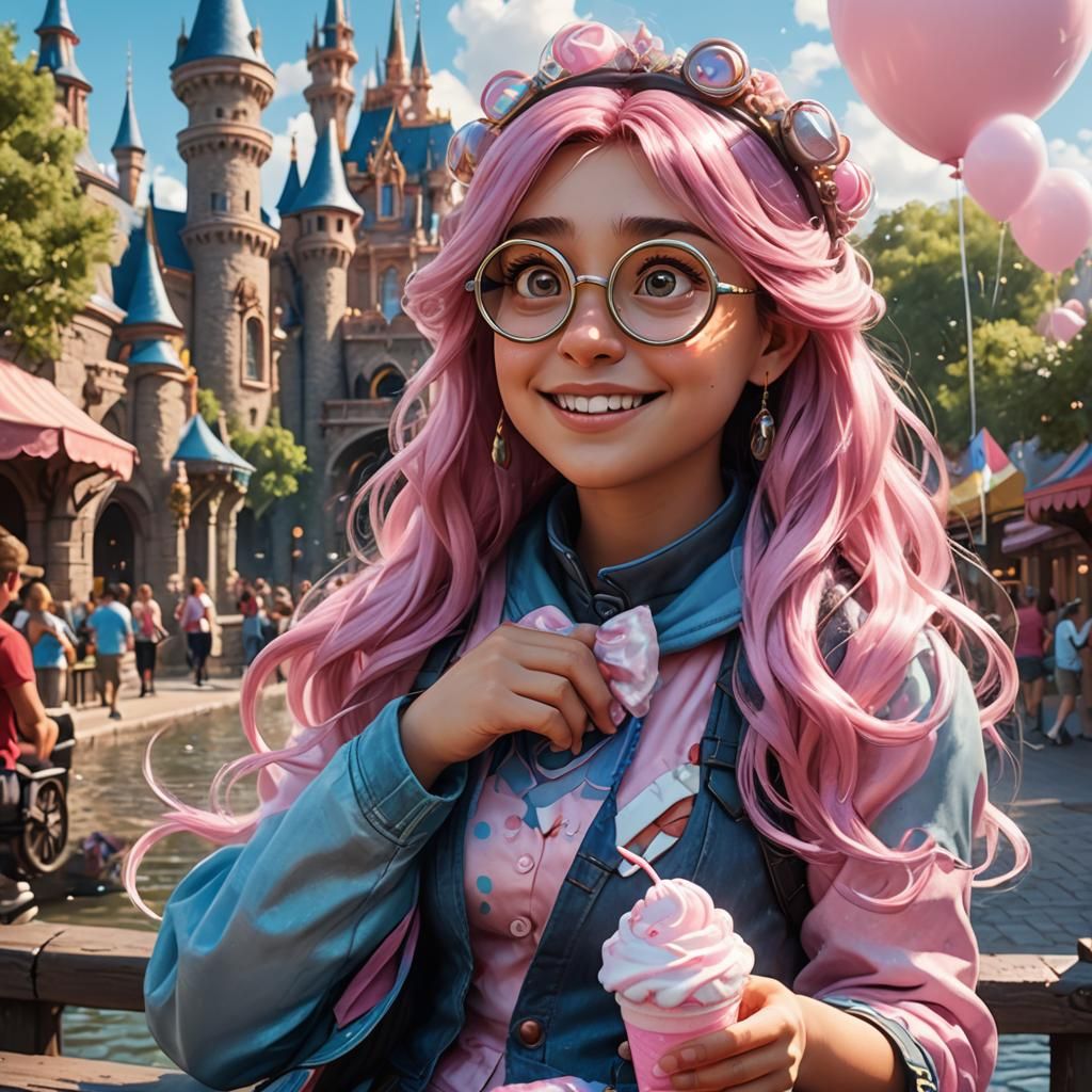 Minion Eating Cotton Candy: Detailed Art Portrait