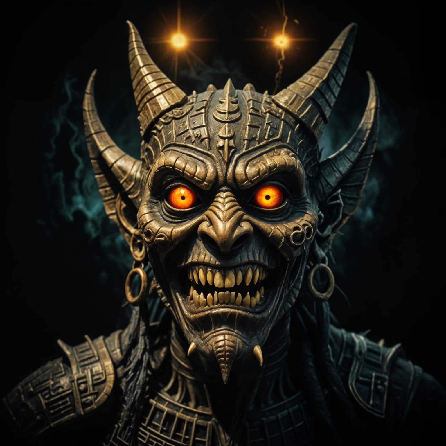 Friendly Smiling Pazuzu Sumerian Demon