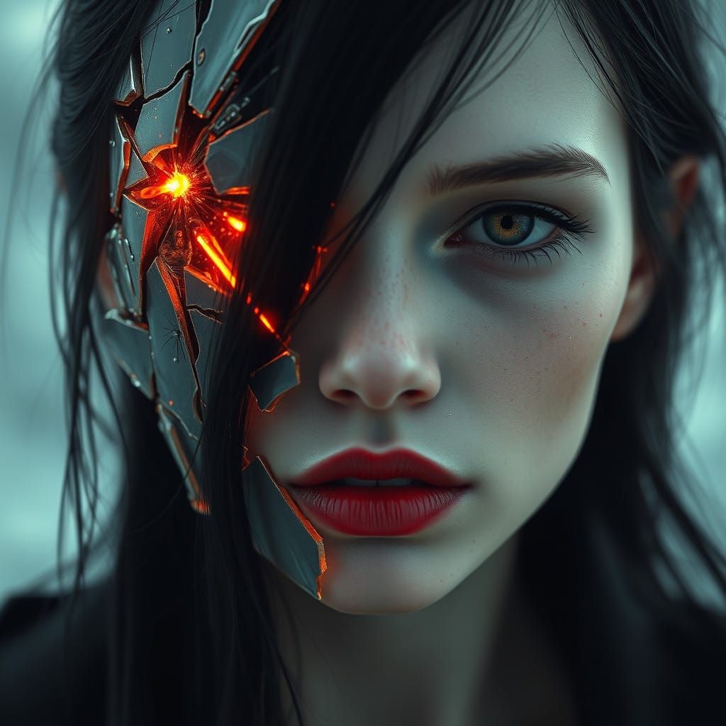 Ethereal Goddess Shattered by Radiant Light