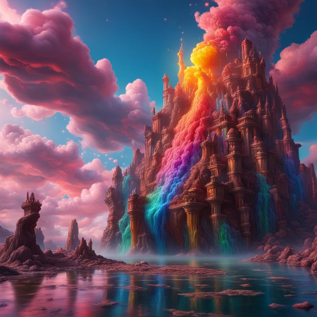 Ancient God Drinks Rainbows: Fantasy Concept Art