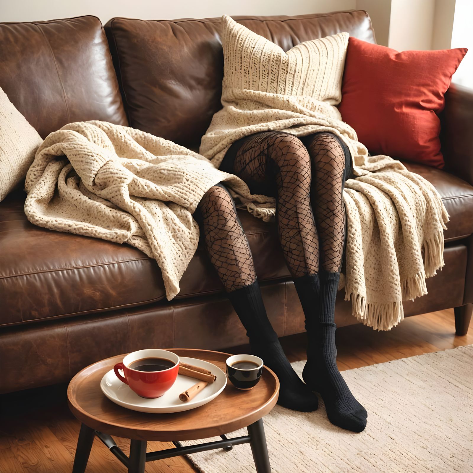 Cozy Intimacy in a Winter Scene