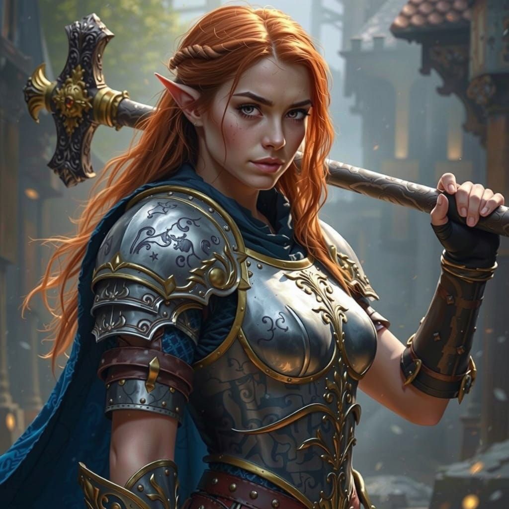 Golden Warrior in Ornate Armor