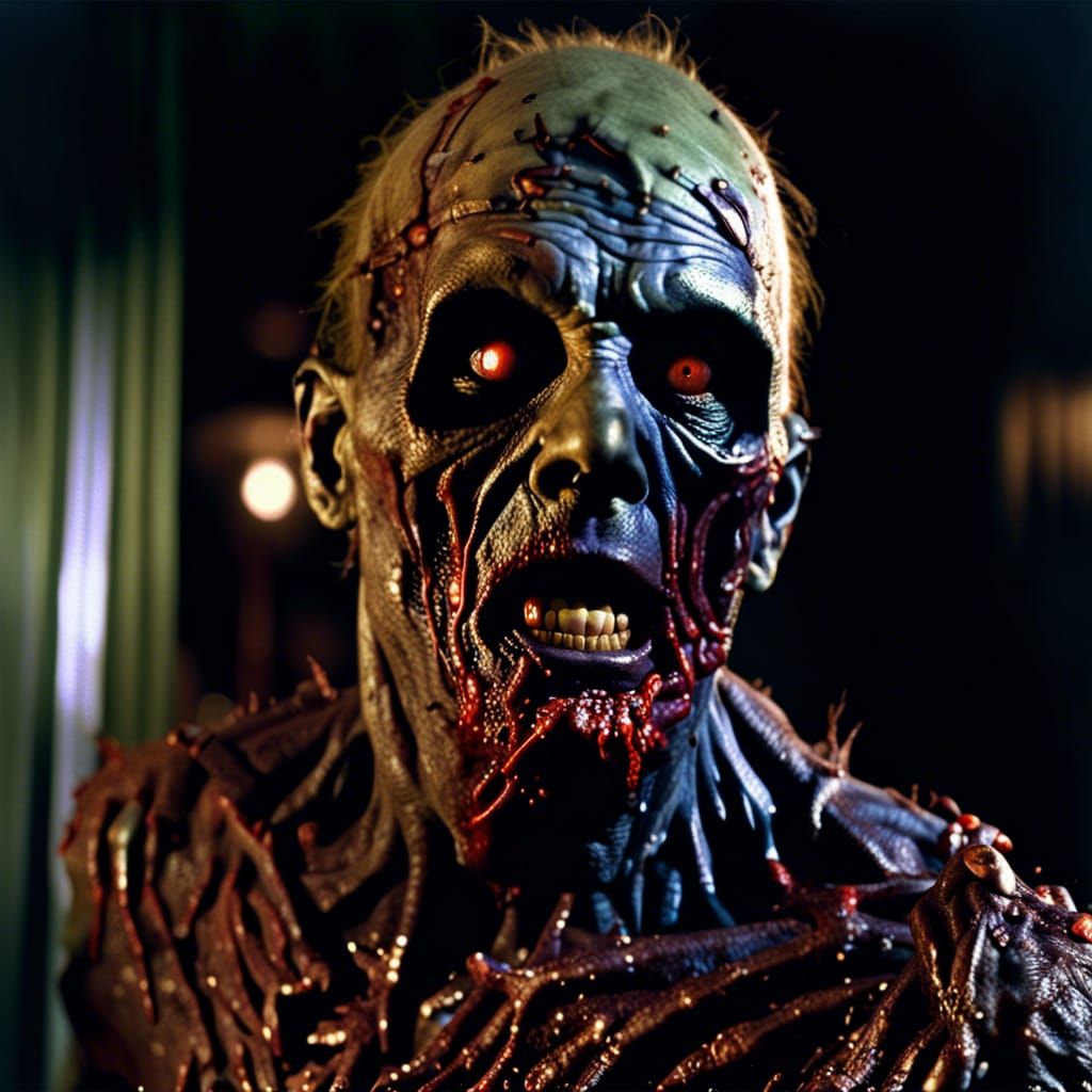 Hyperrealistic Tar Man Zombiecore Photoillustration