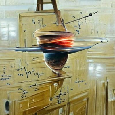 Physics Concepts as Oil Painting in Gurney Style