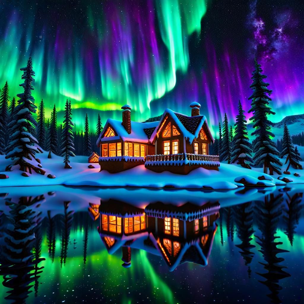 Nebula Christmas Cove with Gingerbread Houses