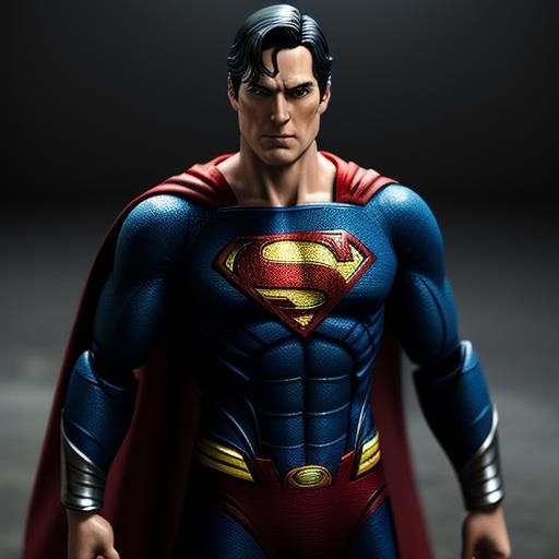 Hyperrealistic Superman Action Figure in Package