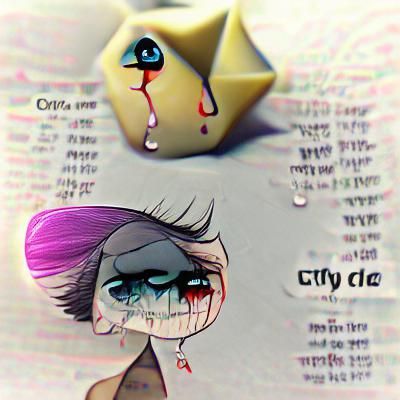 Emotional Portrait of Despair and Anguish