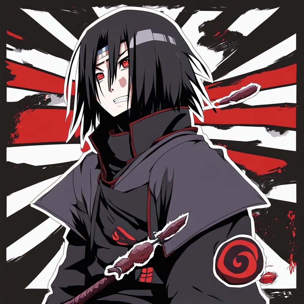 Itachi Uchiha Tongue Out: Anime Key Visual