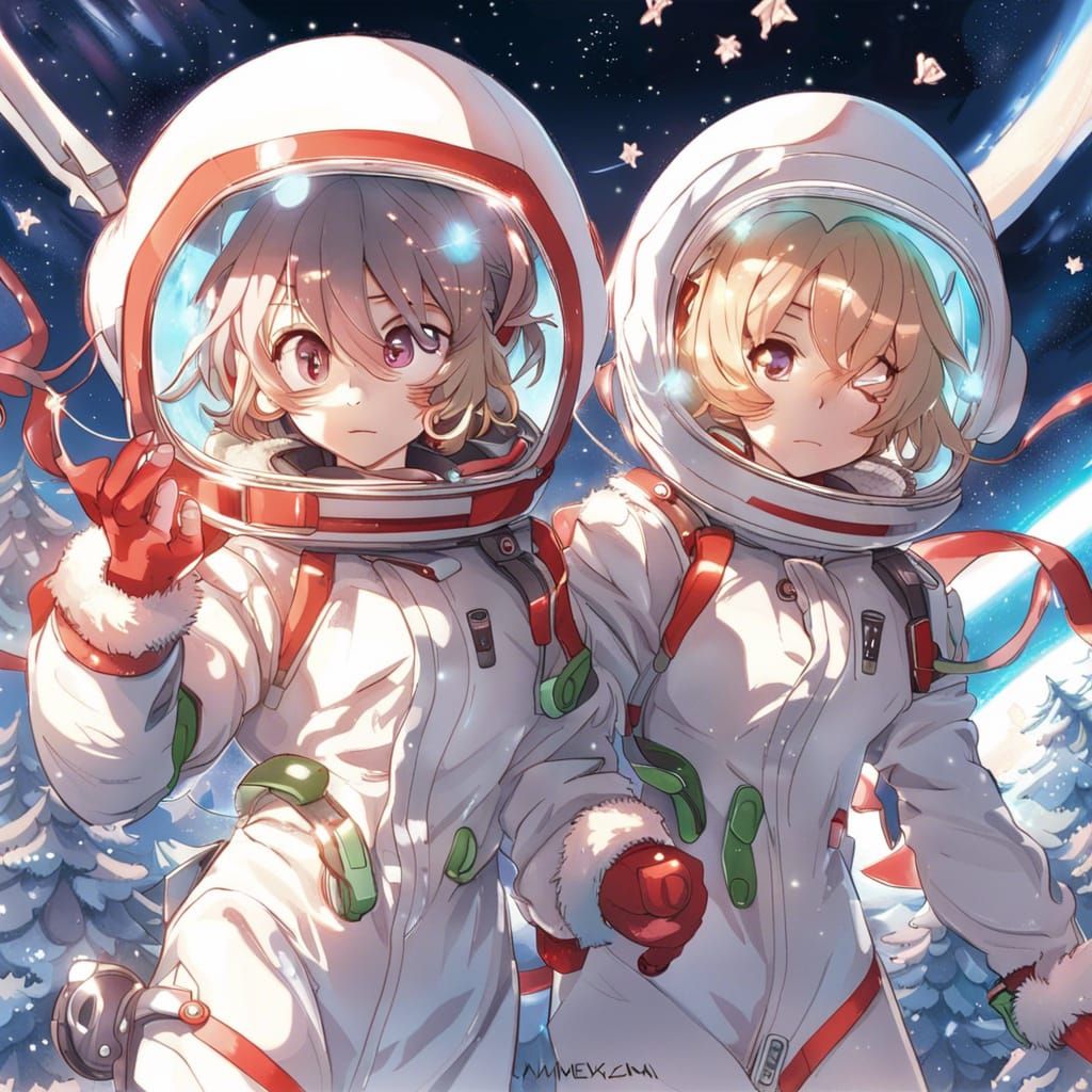 Christmas in Space: Anime Style Crew Celebrates