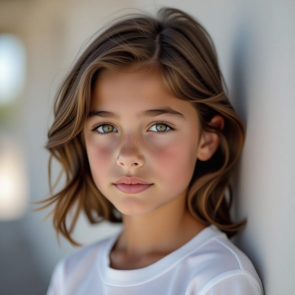 Photorealistic Portrait of Teenager with Marine Vacth & Clin...