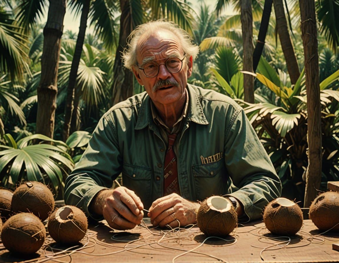 Professor Hinkley's Tropical Tinkerings in Satirical Pop Art