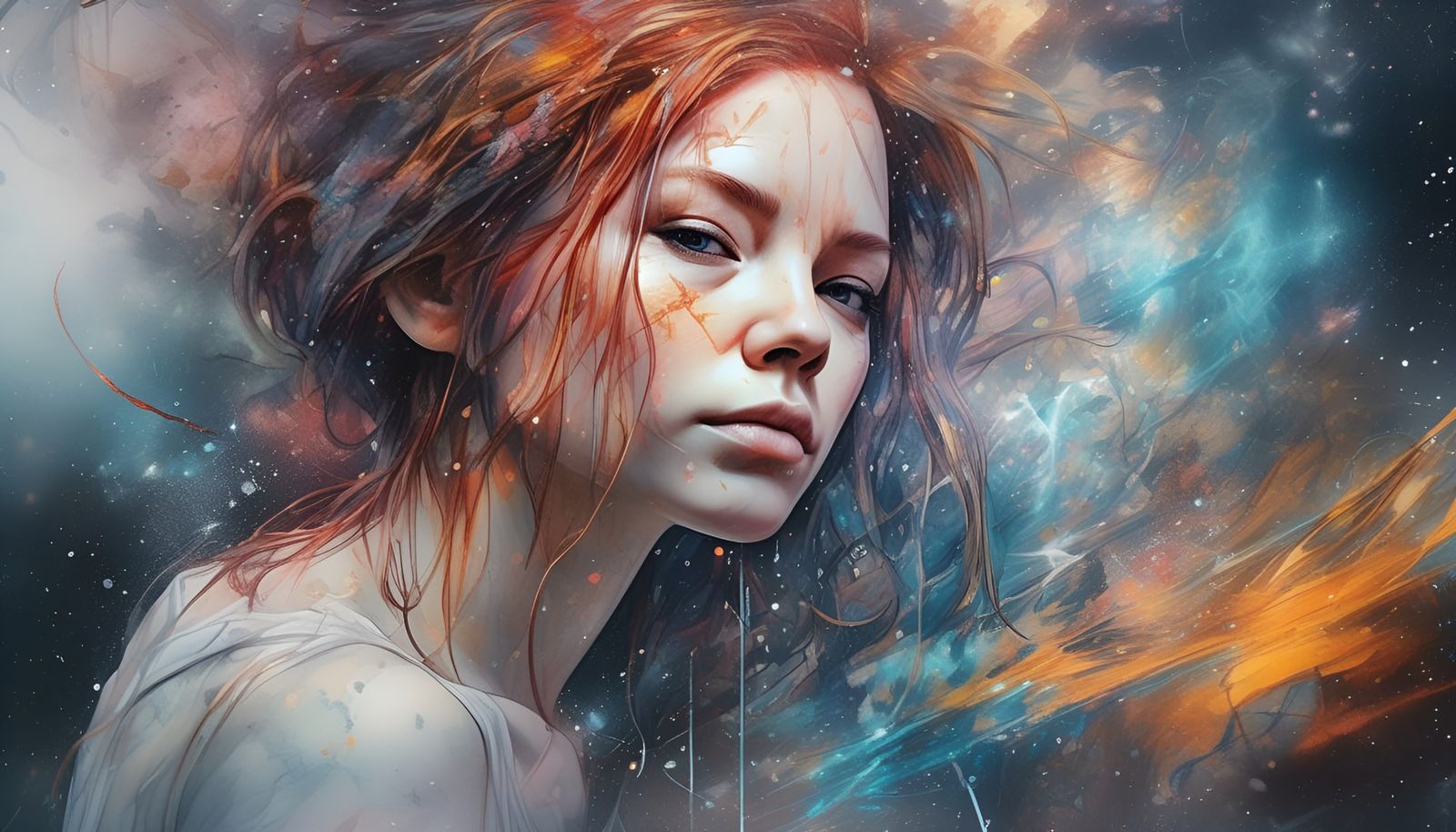 Magical Cosmic Firescape in Hyper-Realistic Digital Art
