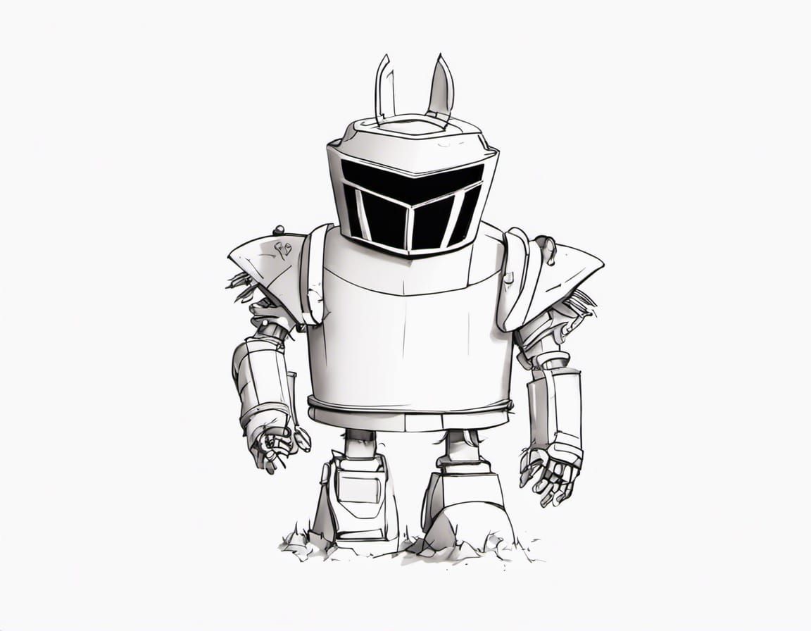 Robot Knight in Aardman Animation Style