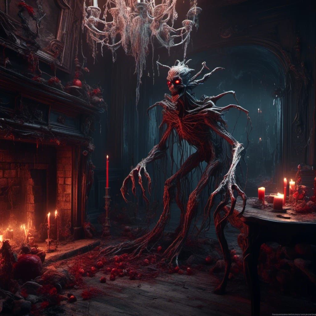 Eerie Ghost Emerges in Dark House