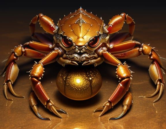 Hyperrealistic Prador Crab in Rembrandt Lighting