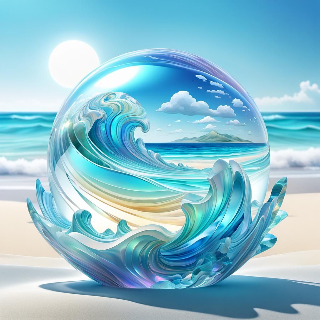 Stunning prismatic glass sculpture