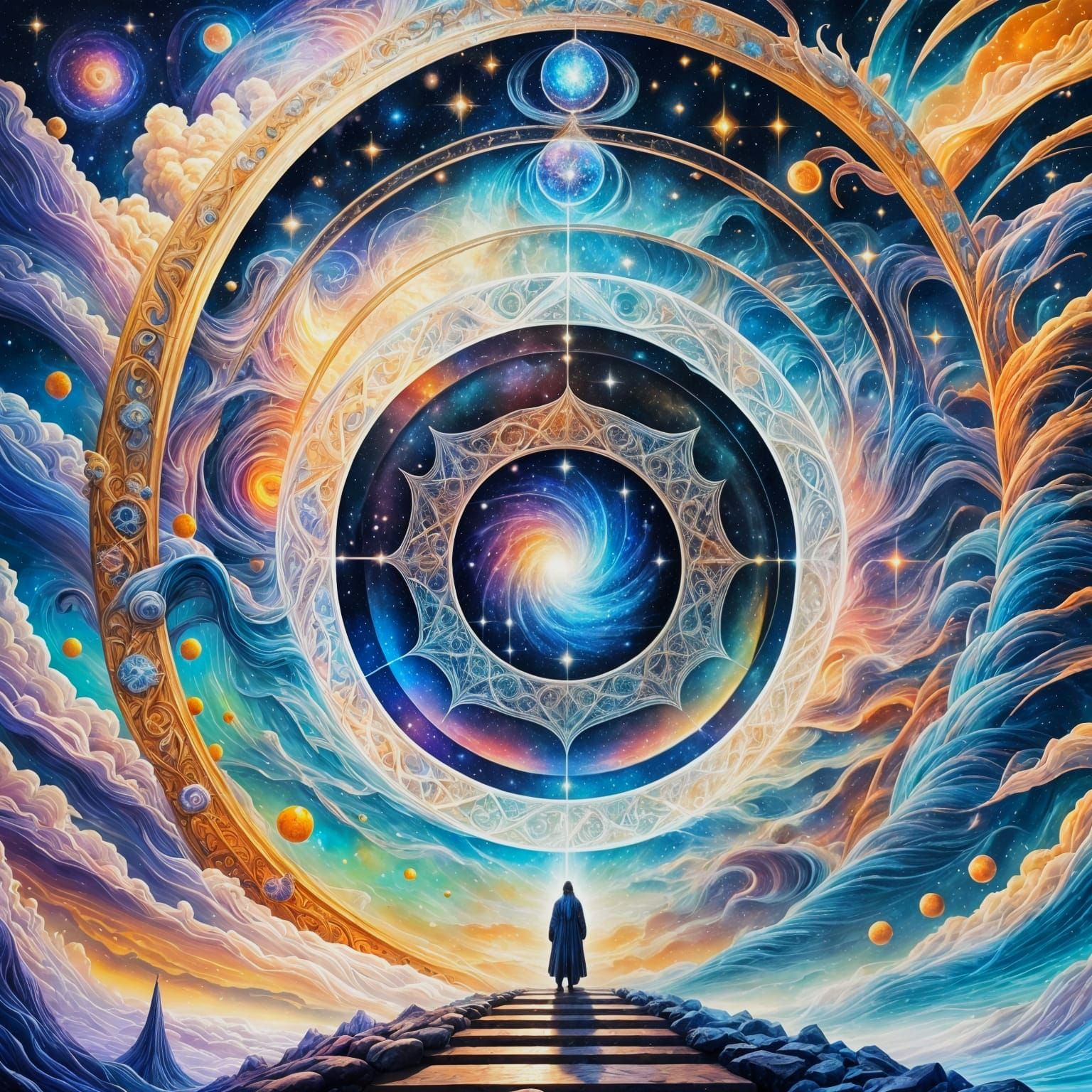 Cosmic Vortex: Holographic Astral Dreamscape