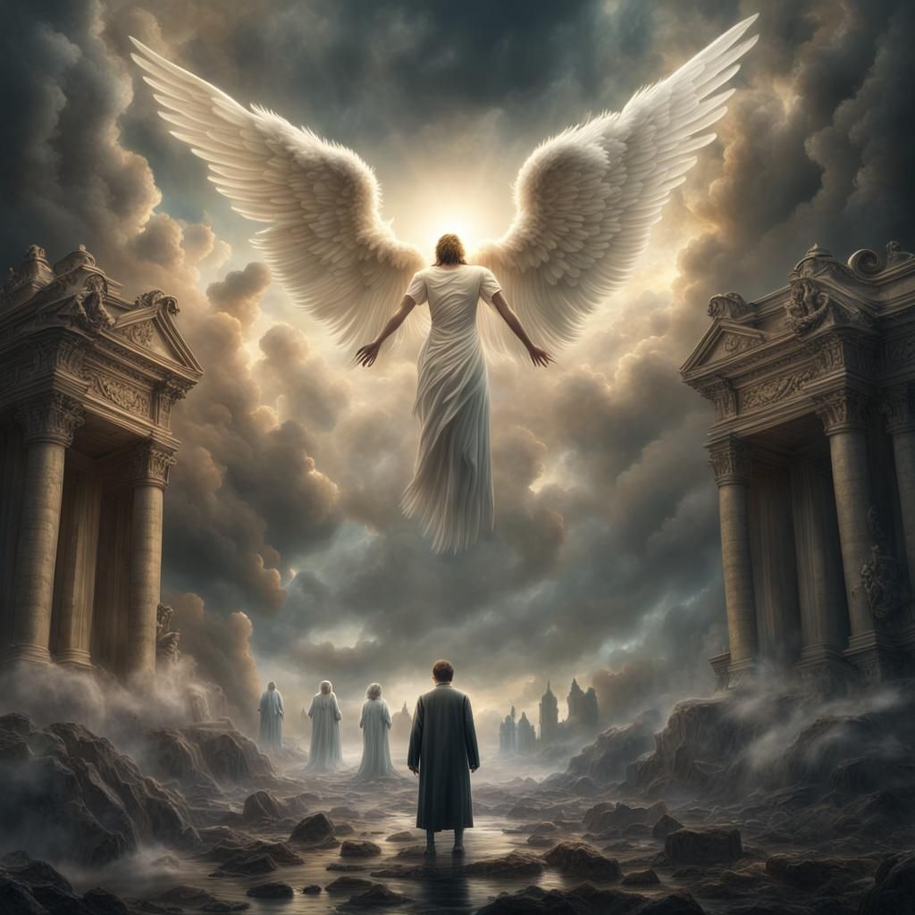 Soul Ascending to Heaven, Digital Matte Painting