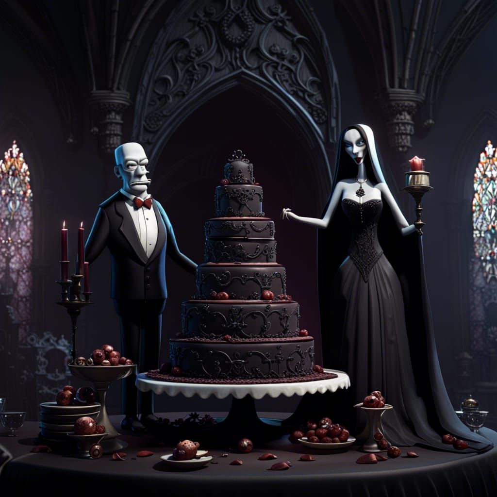 Gothic Wedding Cake Dark Fantasy Concept Art