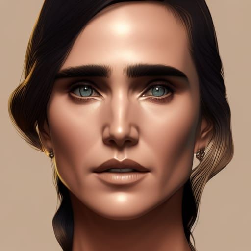 Jennifer Connelly Portrait: Hyperdetailed Artgerm Style