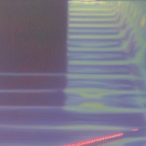 Heat Haze on Road, Oil Painting