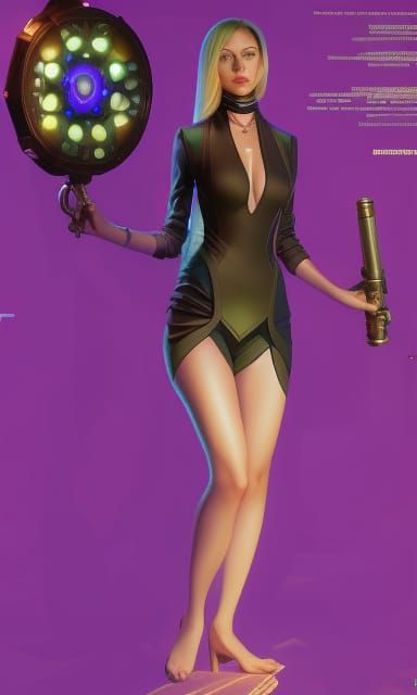 Young Superheroine Portrait in Hyperdetailed Style