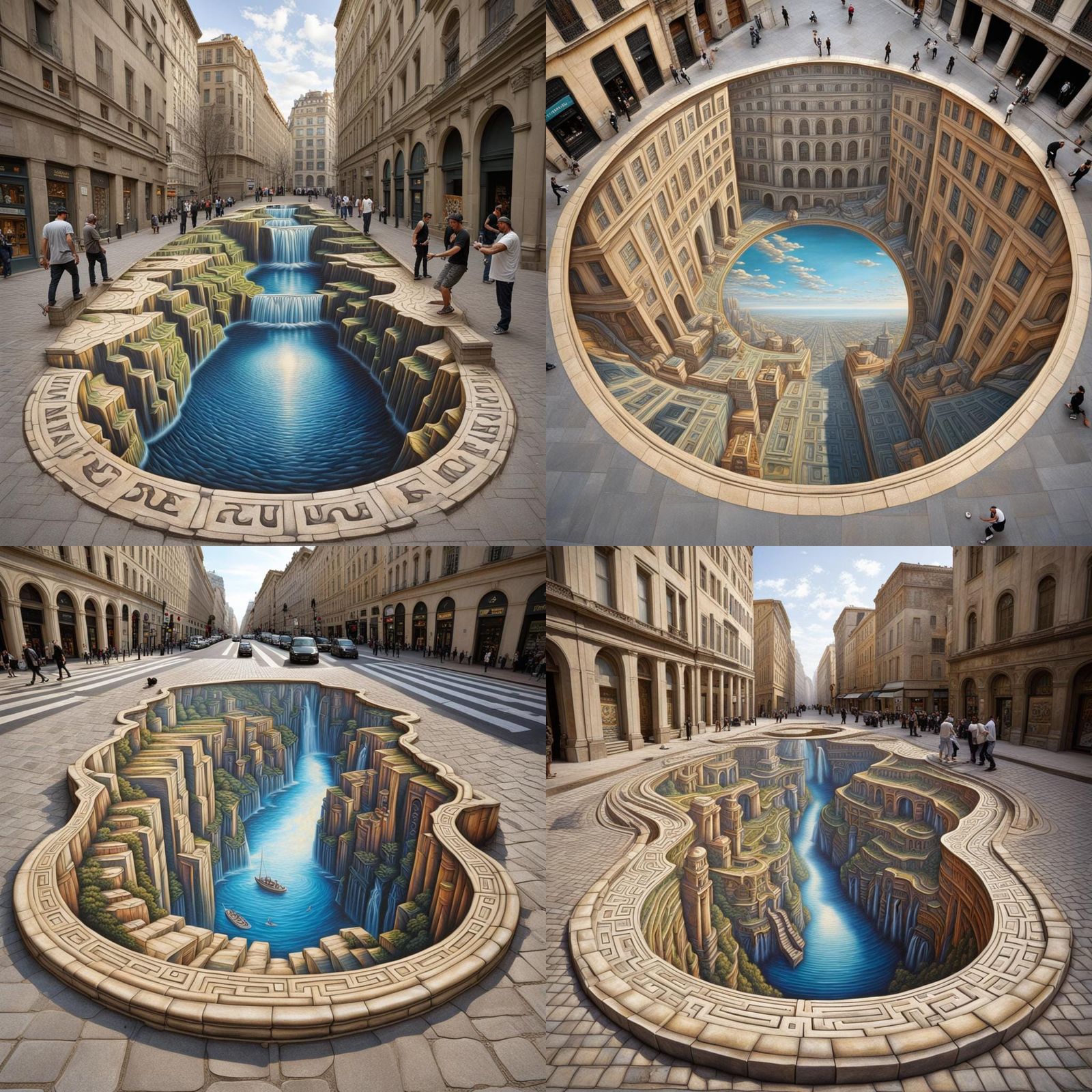 Incredible 3D Optical Illusion Street Art