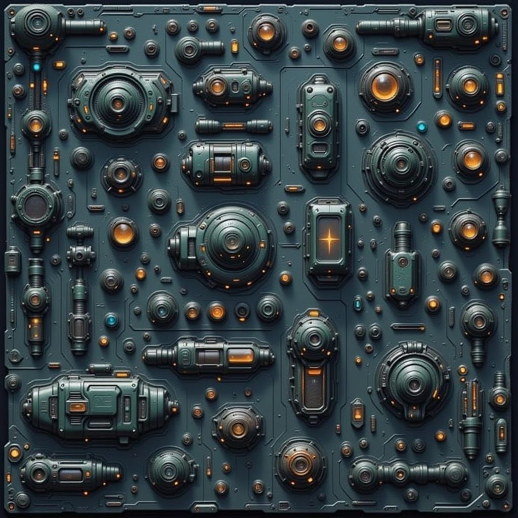 Futuristic Control Center in Sci-fi Flux Style