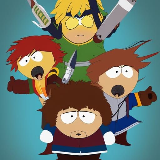 Thundercats Reimagined as South Park in Anime Style