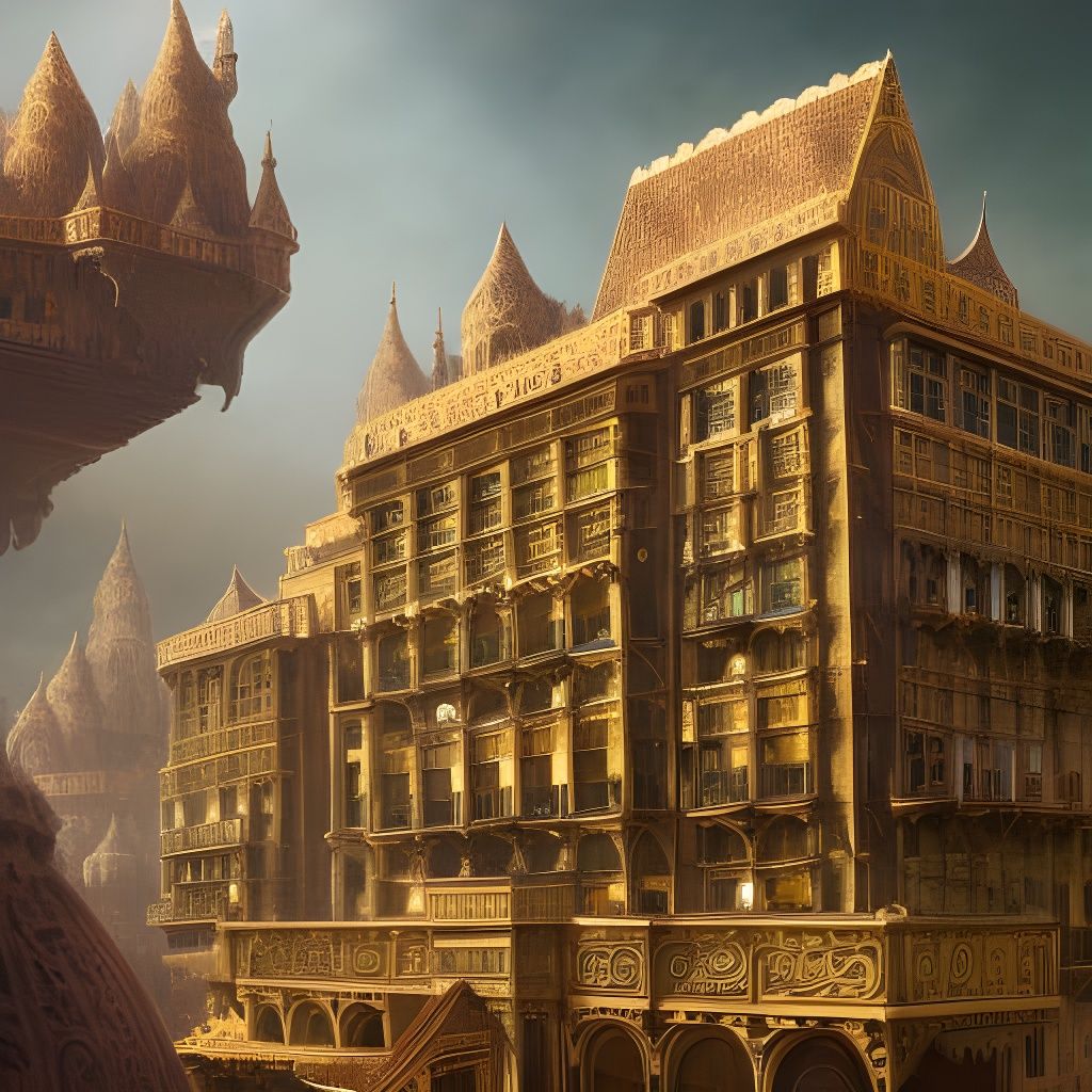 Majestic Slumberland Hotel: Detailed Matte Painting
