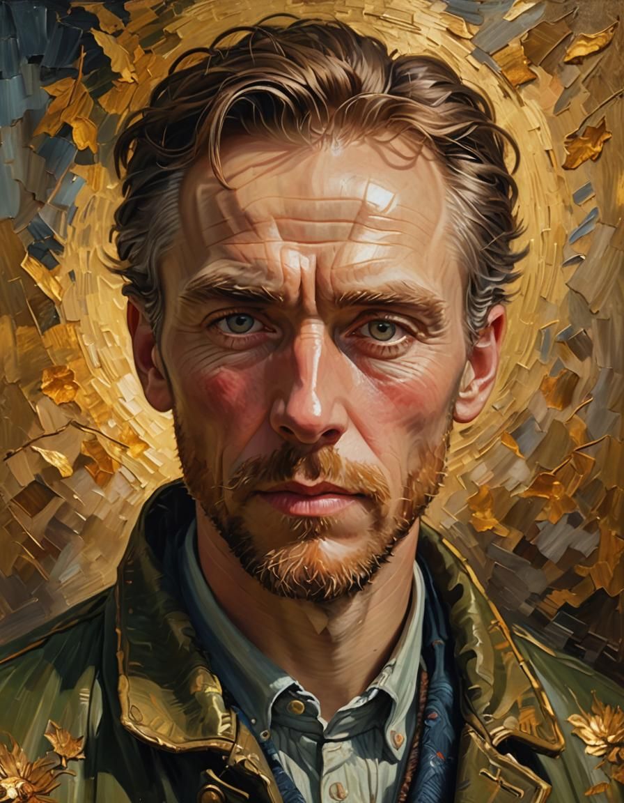 Expressive Digital Portrait in Van Gogh Style