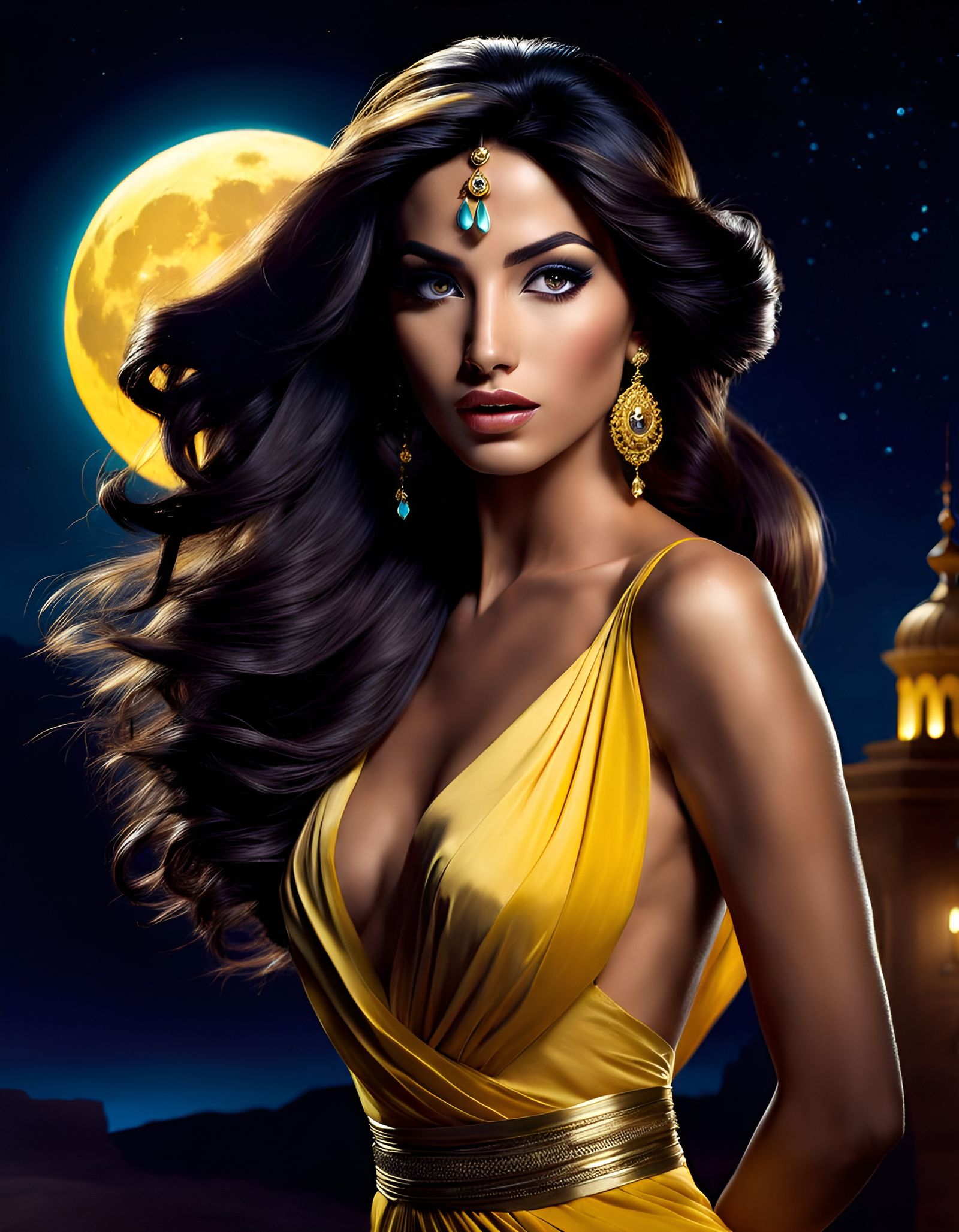 Jasmine in Yellow Dress, Patrick Demarchelier Style