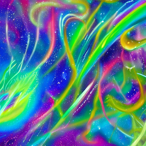 Luminescent Pokémon in Vibrant Astral Vortex